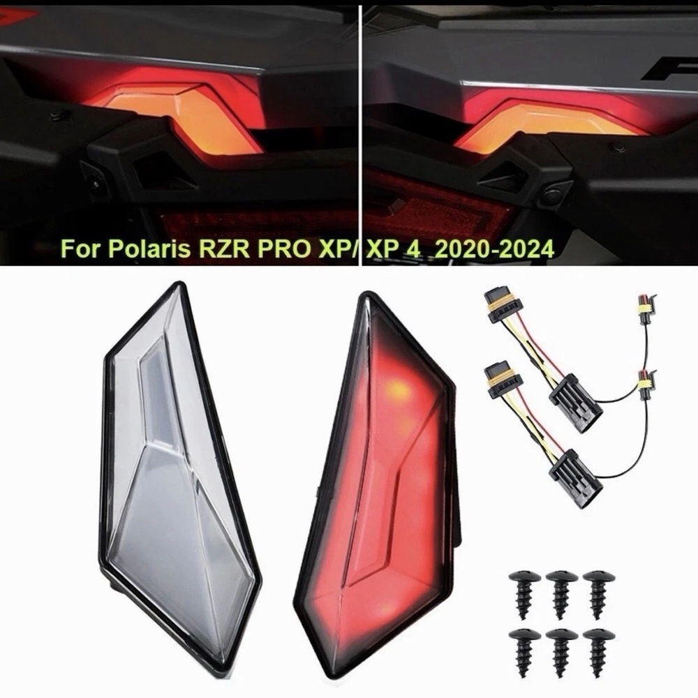 2 Pack Rear LED Side Marker Lights for Polaris RZR PRO